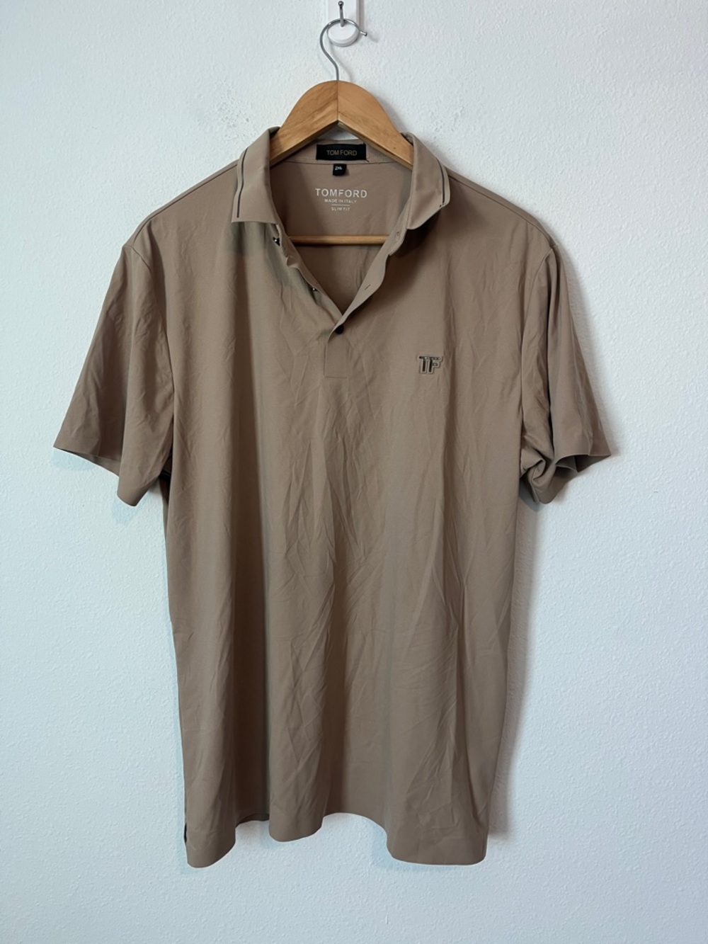 Tom Ford Tan Short Sleeve Slim Fit Polo
